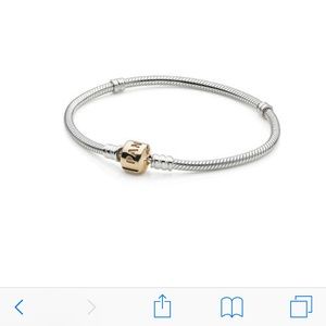 New authentic Pandora bracelet with 14k gold clasp